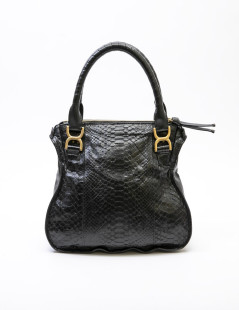 CHLOE 'Marcie' bag in black python