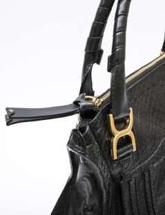 CHLOE 'Marcie' bag in black python