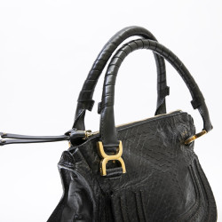 CHLOE 'Marcie' bag in black python