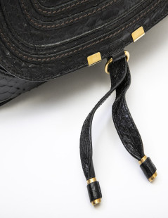 CHLOE 'Marcie' bag in black python