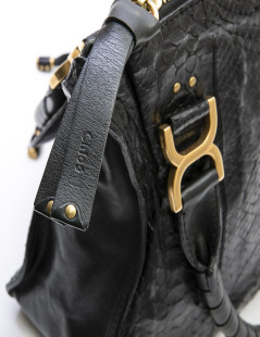 CHLOE 'Marcie' bag in black python