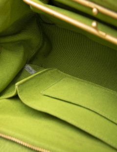 CHANEL vintage bag in anise green terry cloth