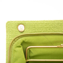 CHANEL vintage bag in anise green terry cloth