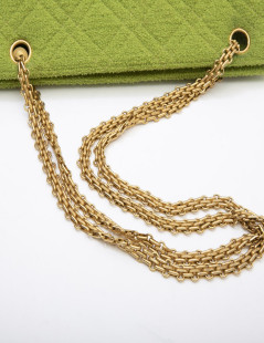 CHANEL vintage bag in anise green terry cloth