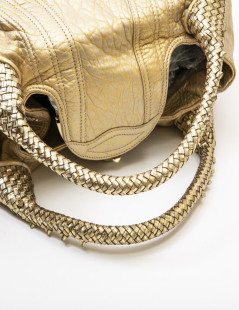 Sac FENDI modèle spy moyen cuir metallisé doré et argenté 