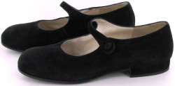 Ballerines CHANEL en daim noir T 35.5