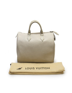 Sac "SPEEDY" Louis Vuitton cuir épi  blanc