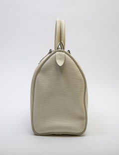 Sac "SPEEDY" Louis Vuitton cuir épi  blanc