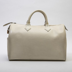 Sac "SPEEDY" Louis Vuitton cuir épi  blanc