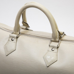 Sac "SPEEDY" Louis Vuitton cuir épi  blanc