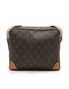 Sac besace bandoulière Louis Vuitton en toile monogram et cuir de veau