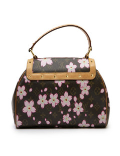 Sac LOUIS VUITTON "cherry blossom" Takashi Murakami toile Monogram marron fleurs roses