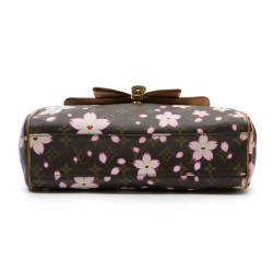 Sac LOUIS VUITTON "cherry blossom" Takashi Murakami toile Monogram marron fleurs roses