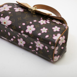 Sac LOUIS VUITTON "cherry blossom" Takashi Murakami toile Monogram marron fleurs roses