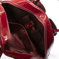 Sac DIOR cuir verni rouge