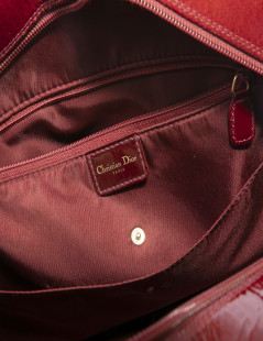 Sac DIOR cuir verni rouge