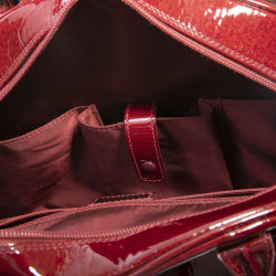 Sac DIOR cuir verni rouge