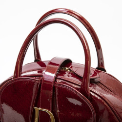 Sac DIOR cuir verni rouge