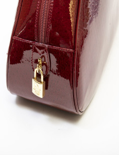 Sac DIOR cuir verni rouge