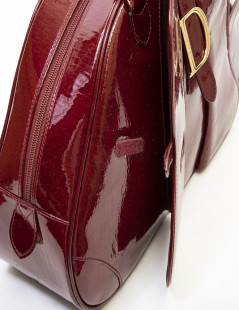 Sac DIOR cuir verni rouge