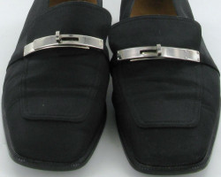 Mocassins HERMES Kelly noir T 38