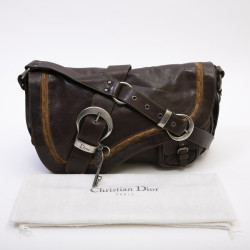 Sac Saddle CHRISTIAN DIOR Vintage cuir marron