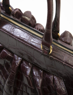 VALENTINO purple alligator bag