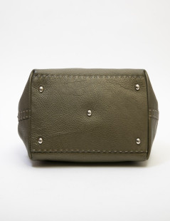 FENDI bag in grained green khaki leather