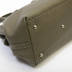 FENDI bag in grained green khaki leather