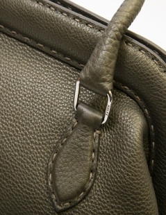 FENDI bag in grained green khaki leather