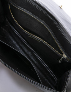 Sac PIERRE CARDIN cuir d'agneau noir Vintage