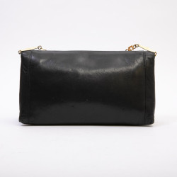 Pochette PIERRE CARDIN cuir d'agneau noir Vintage