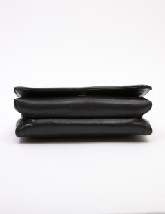 Pochette PIERRE CARDIN cuir d'agneau noir Vintage