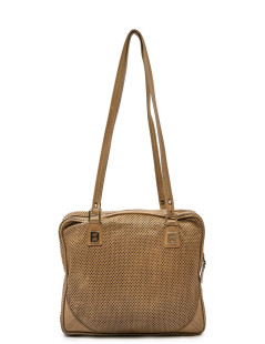 Sac FENDI cuir perforé beige Vintage