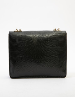 Sac CELINE en lezard noir Vintage