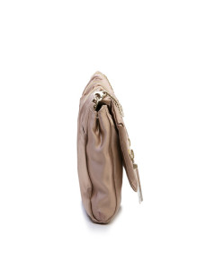 Sac CHRITIAN LOUBOUTIN en satin duchesse beige rosé