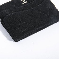 Pochette CHANEL jersey chaine argent