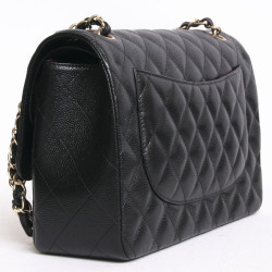  sac Jumbo Chanel en cuir caviar noir