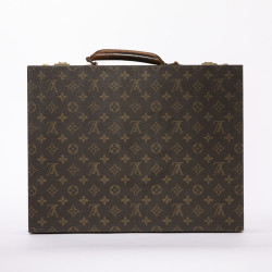 Attaché case LOUIS VUITTON toile Monogram marron Vintage