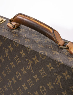 Attaché case LOUIS VUITTON toile Monogram marron Vintage