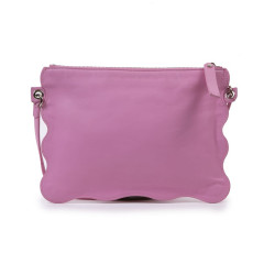 Sac CHRISTOPHER KANE cuir rose et incrustations noires et argent