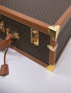 Valise CELINE en toile monogram marron