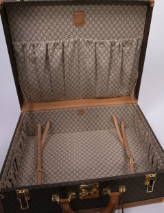 Valise CELINE en toile monogram marron