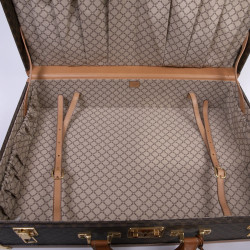 Valise CELINE en toile monogram marron