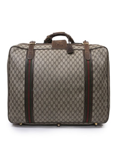 Valise souple GUCCI toile enduite monogrammée Vintage