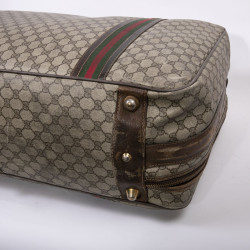 Valise souple GUCCI  toile enduite monogram Vintage