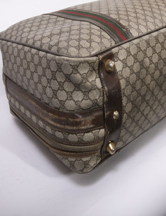 Valise souple GUCCI  toile enduite monogram Vintage