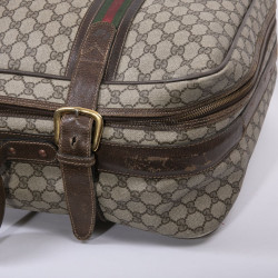 Valise souple GUCCI  toile enduite monogram Vintage