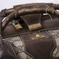 Valise souple GUCCI  toile enduite monogram Vintage