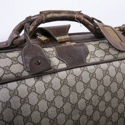 Valise souple GUCCI  toile enduite monogram Vintage